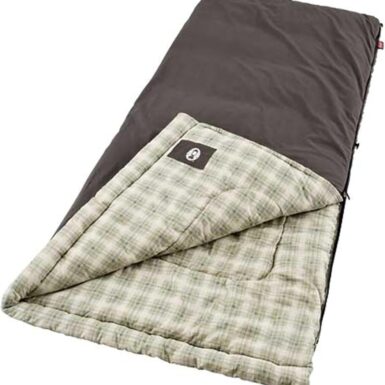 Coleman Heritage Big & Tall 10°F Flannel Sleeping Bag, XL Sleeping Bag Fits Adults up to 6ft 7in Tall, Machine Washable, Great for Camping, Hunting, Guests, & More
